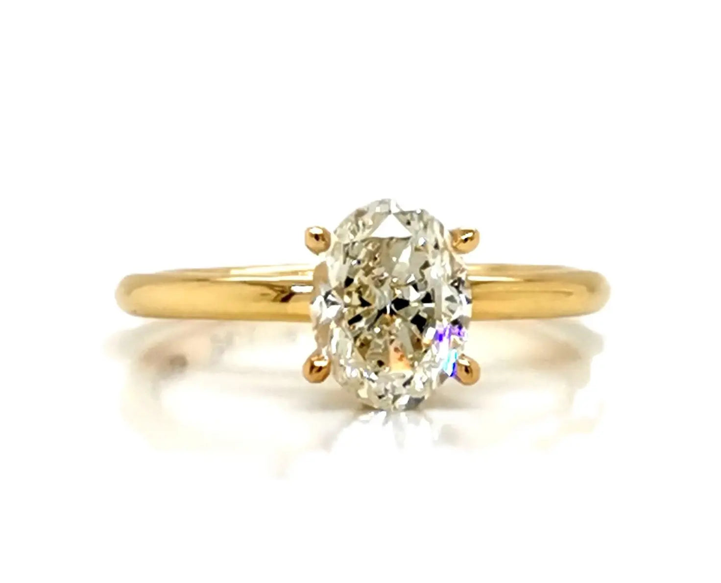 14k Yellow gold diamond ring