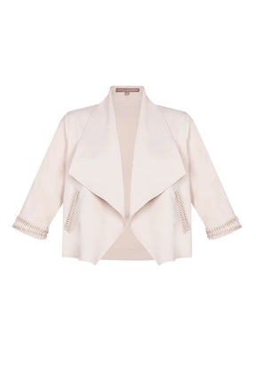 Daysi Draped Lapel Jacket | Ecru