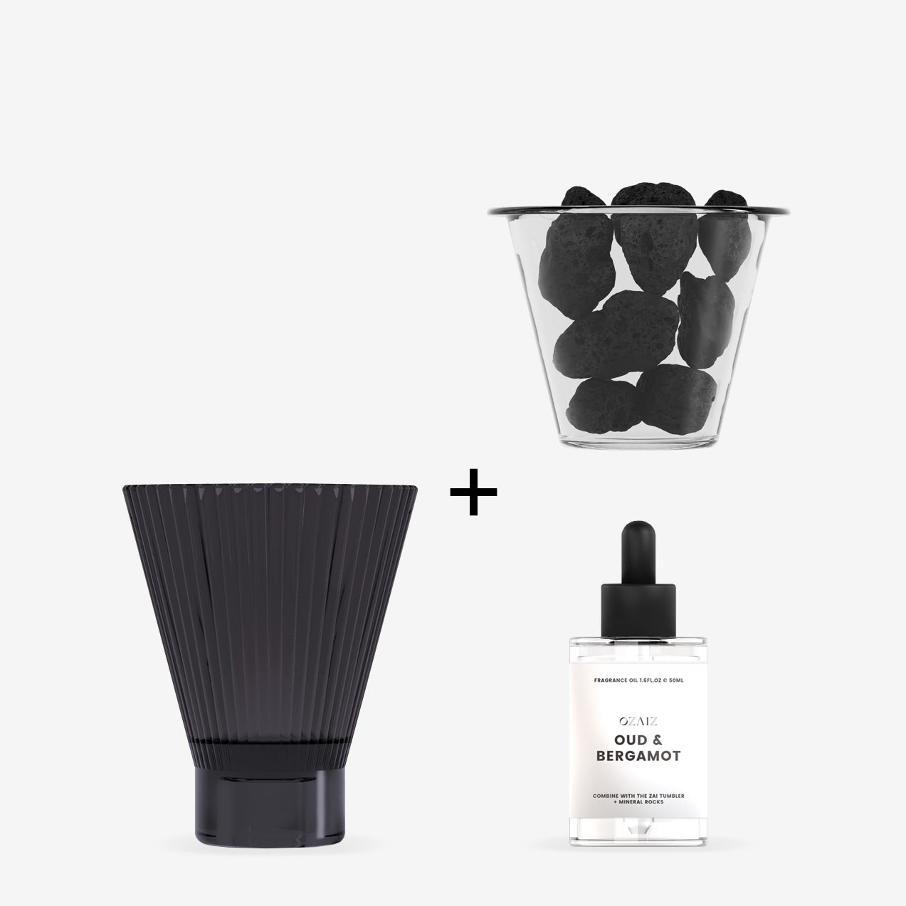 ZAI Mineral Lava Rock Diffuser  in Charcoal