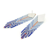 COLOR GEOMÉTRICO Miyuki Thick Feather Earrings