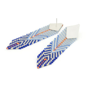 COLOR GEOMÉTRICO Miyuki Thick Feather Earrings