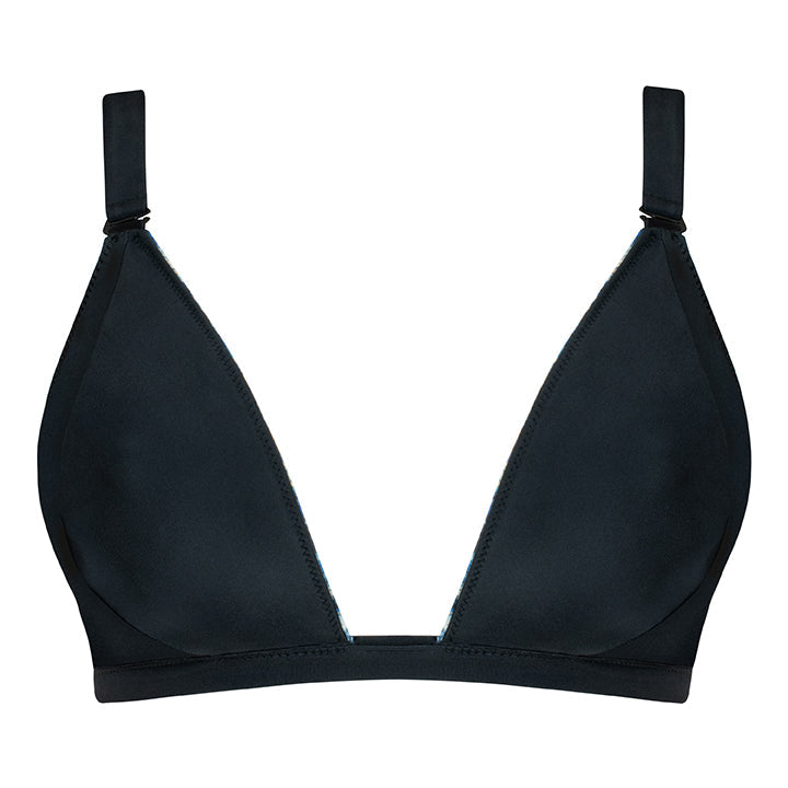 Curvy Kate Swim & Tonic Reversible Triangle Bikini Top Black/Snake