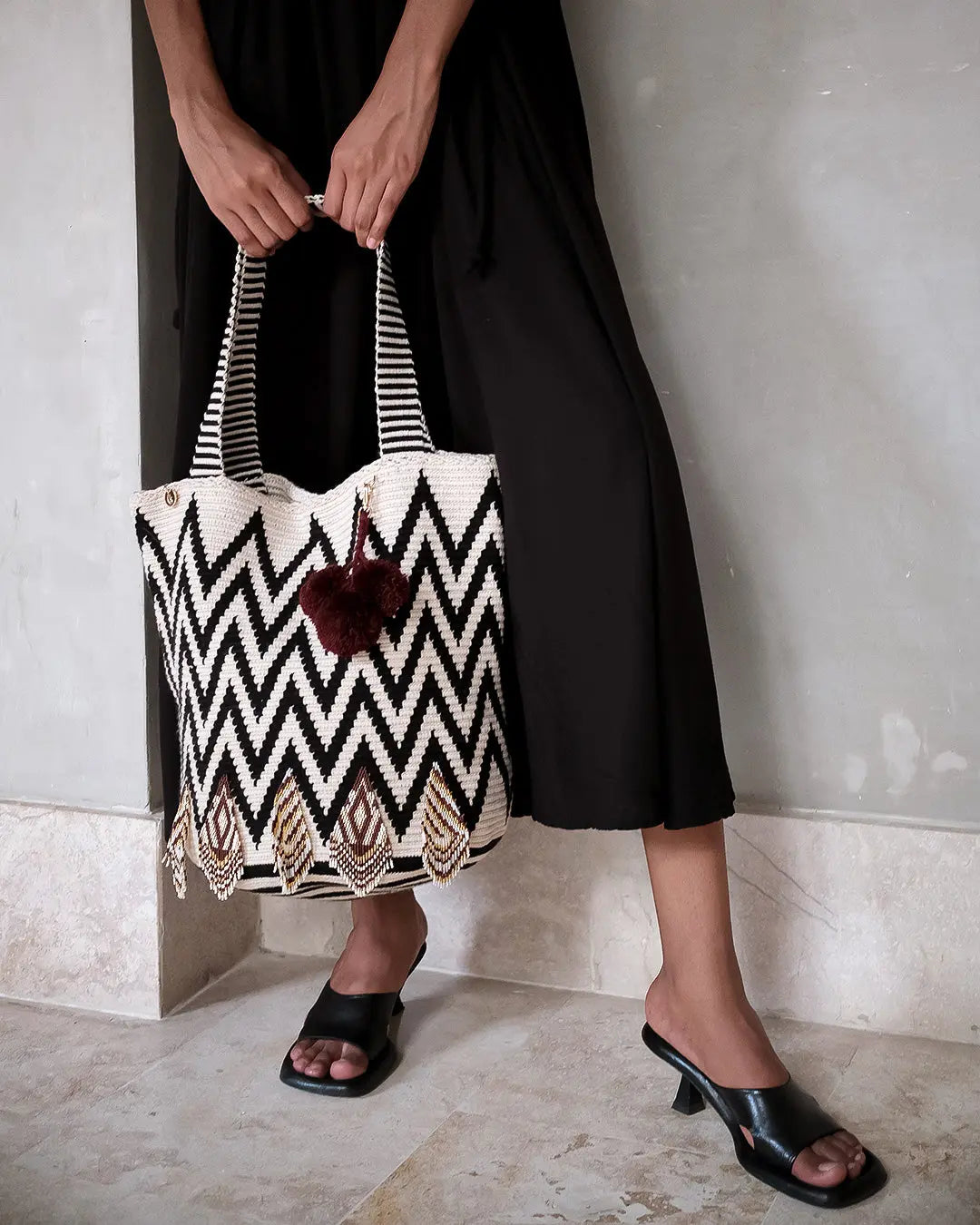 Luxury Wayuu Karmatra Beaded Tote