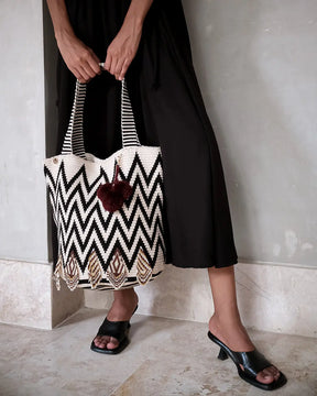 Luxury Wayuu Karmatra Beaded Tote