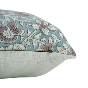 Boho Decor Hand Block Print Viscose Linen Pillow Cover - Saundarya