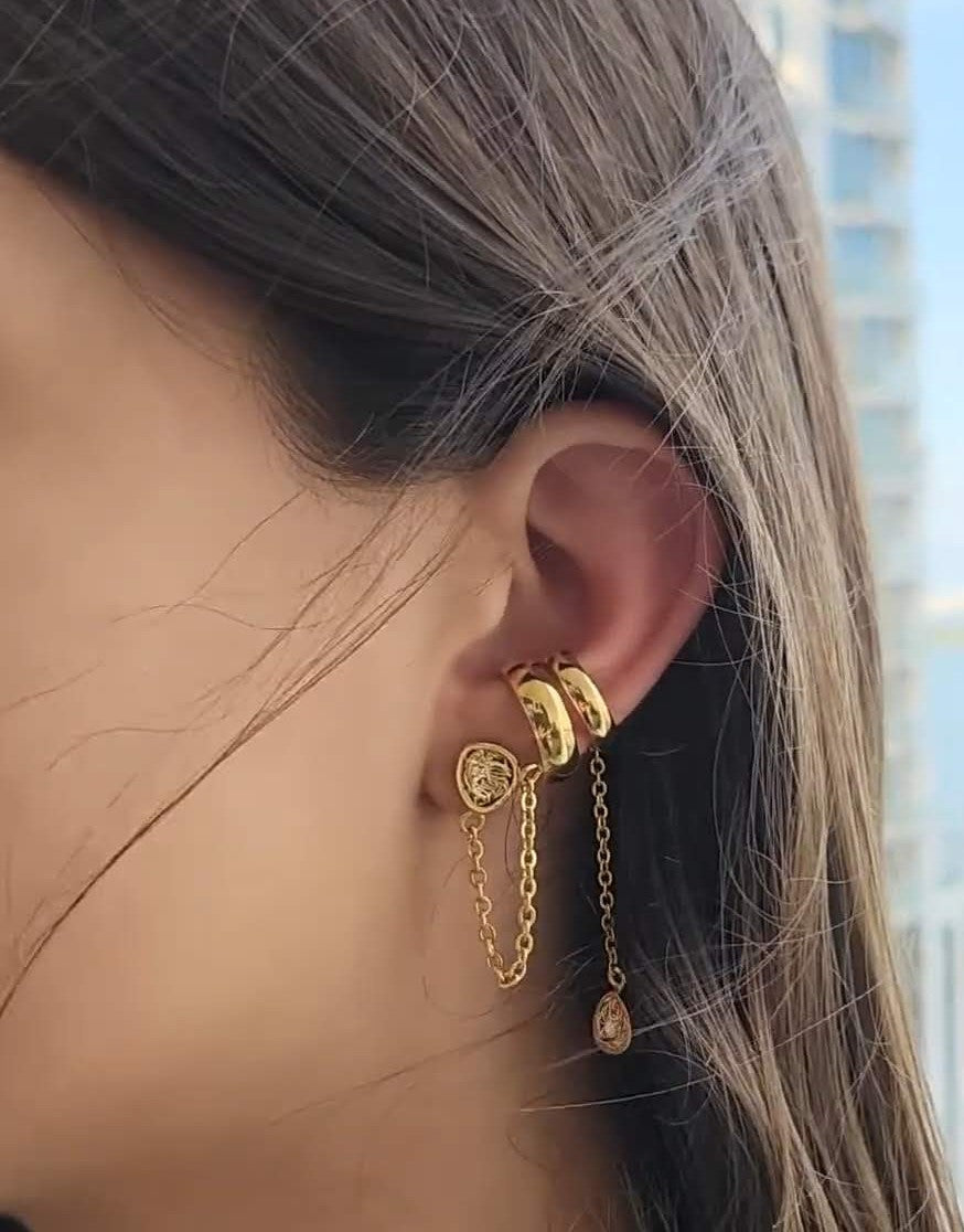 Gold Ear Cuff & Dream Earring Set