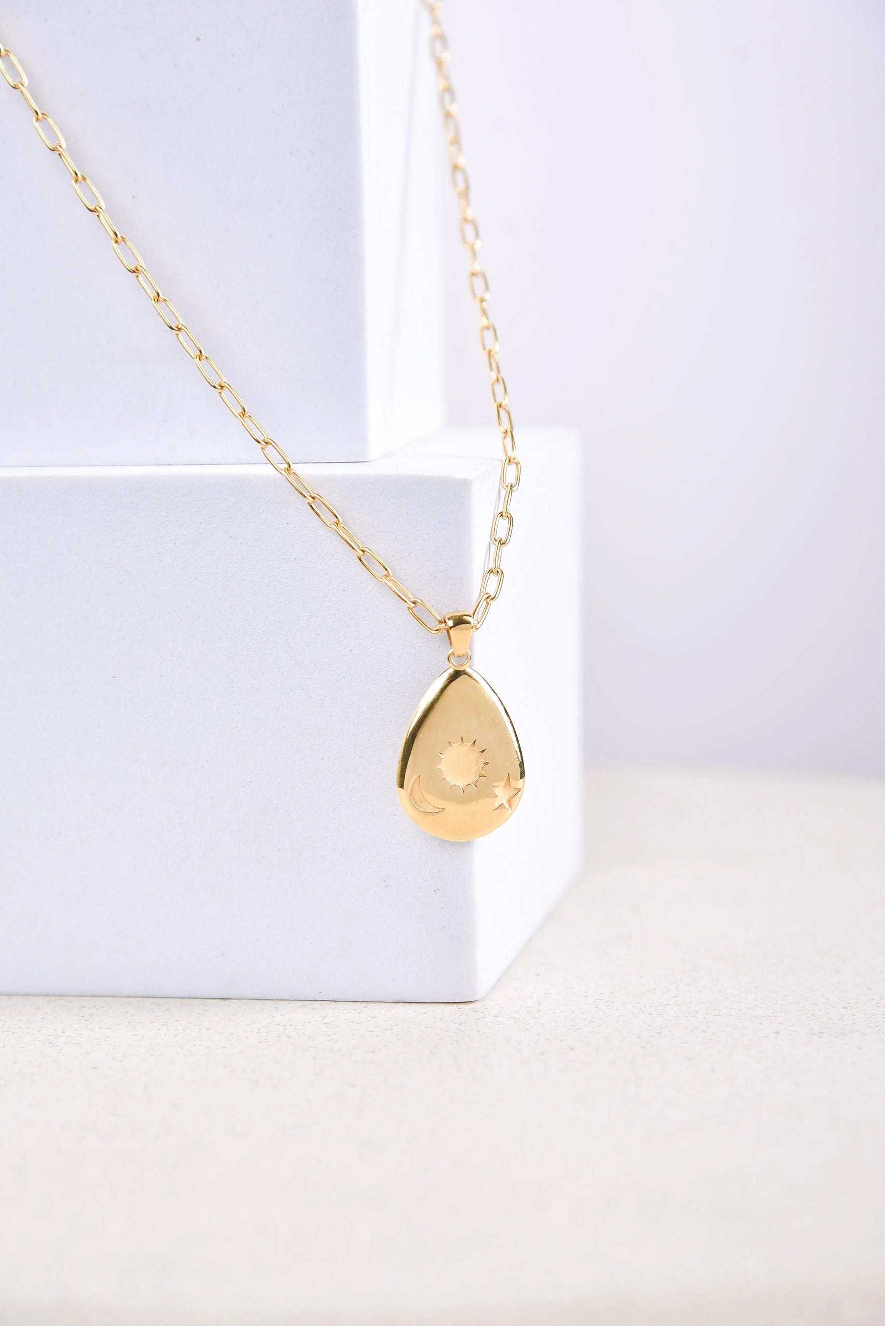 Lunara 18k Gold Vermeil Sun Moon Star Necklace