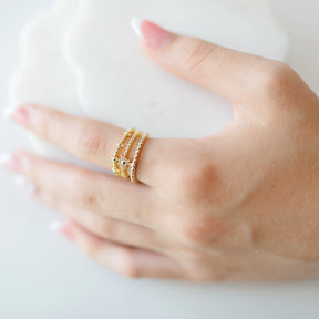 Gilded Compass Stacking Ring