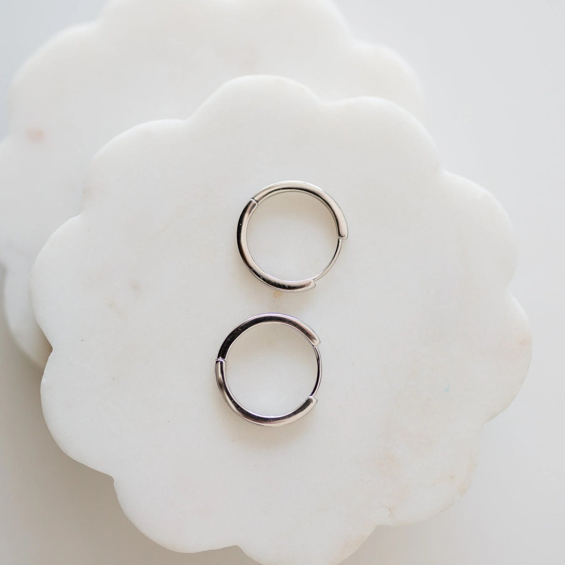 Classic Silver Hoops