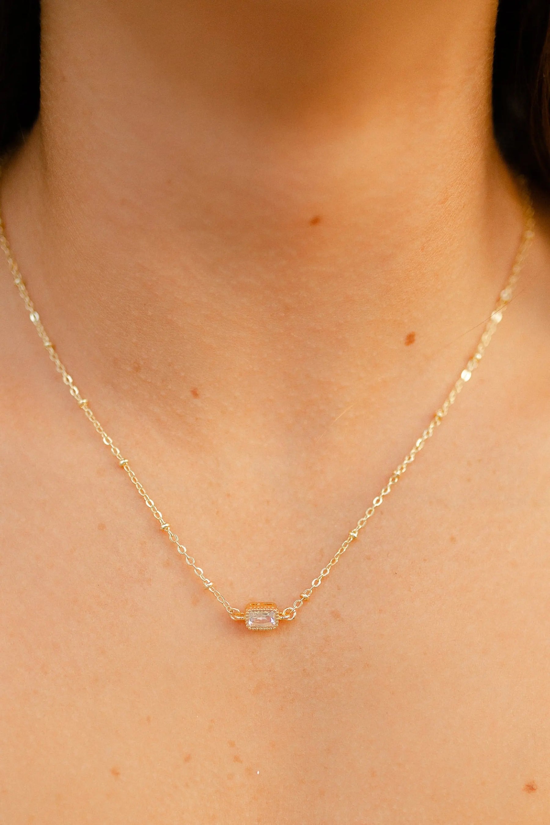 Delicate Solitaire Necklace