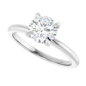 1 CT Lab-Grown Round Diamond Solitaire Ring in 14K Gold