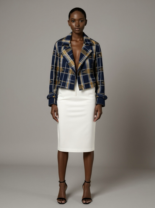 Eseme Aso Oke Luxe Trench Jacket