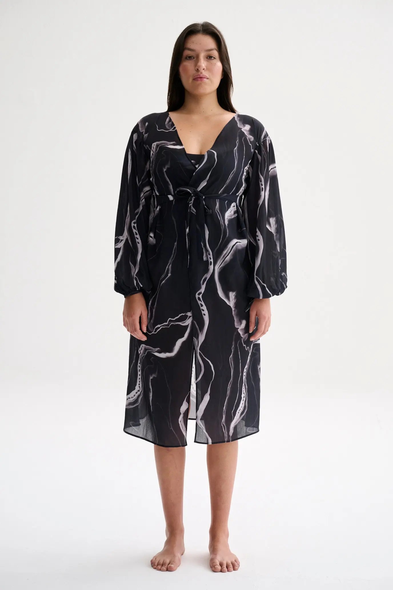 Marble Wrap Dress