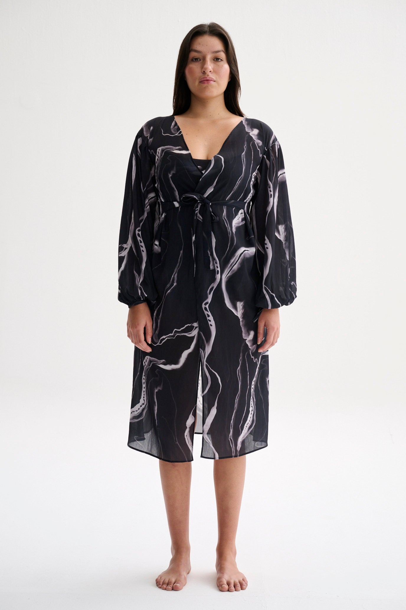 Marble Wrap Dress
