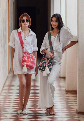 Green Jalia Wayuu Bag