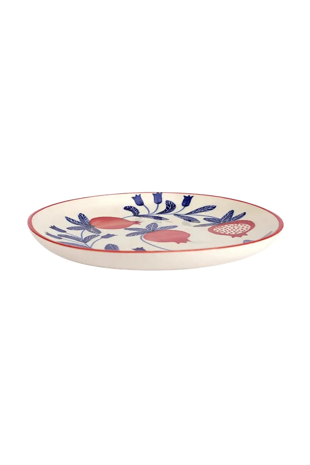 Indian Anaar Plate, Red- 7x1 Inches (set Of 2)