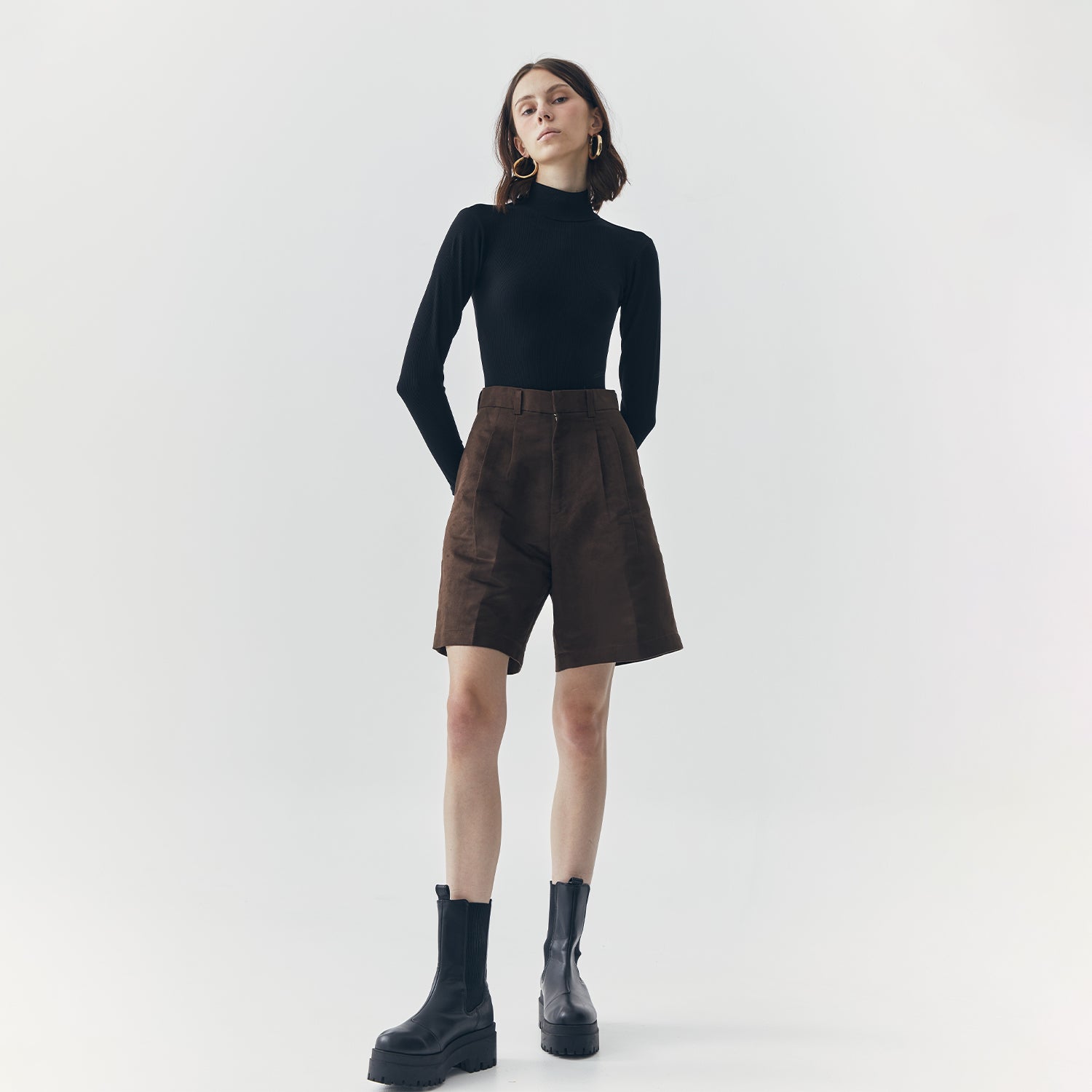 Jett Suede Bermuda Shorts Pants