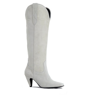 Chic Suede Western Boots Rivet