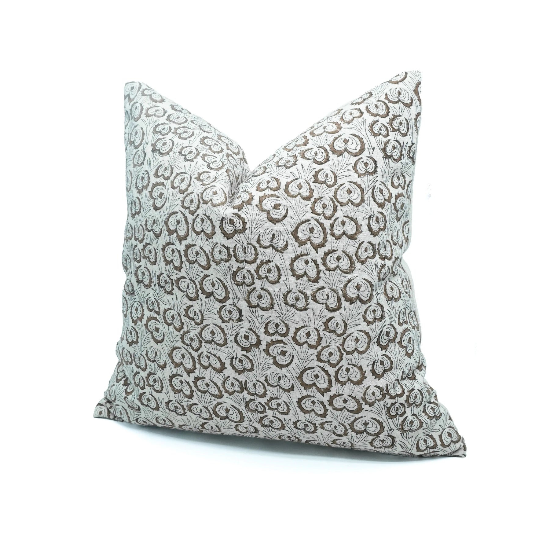 Decorative Viscose Linen Throw Pillow Cover-Heart Vine