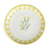 Ceramic Sunshine Spring Dessert Plate -Yellow , 7 Inches (Set of 2)