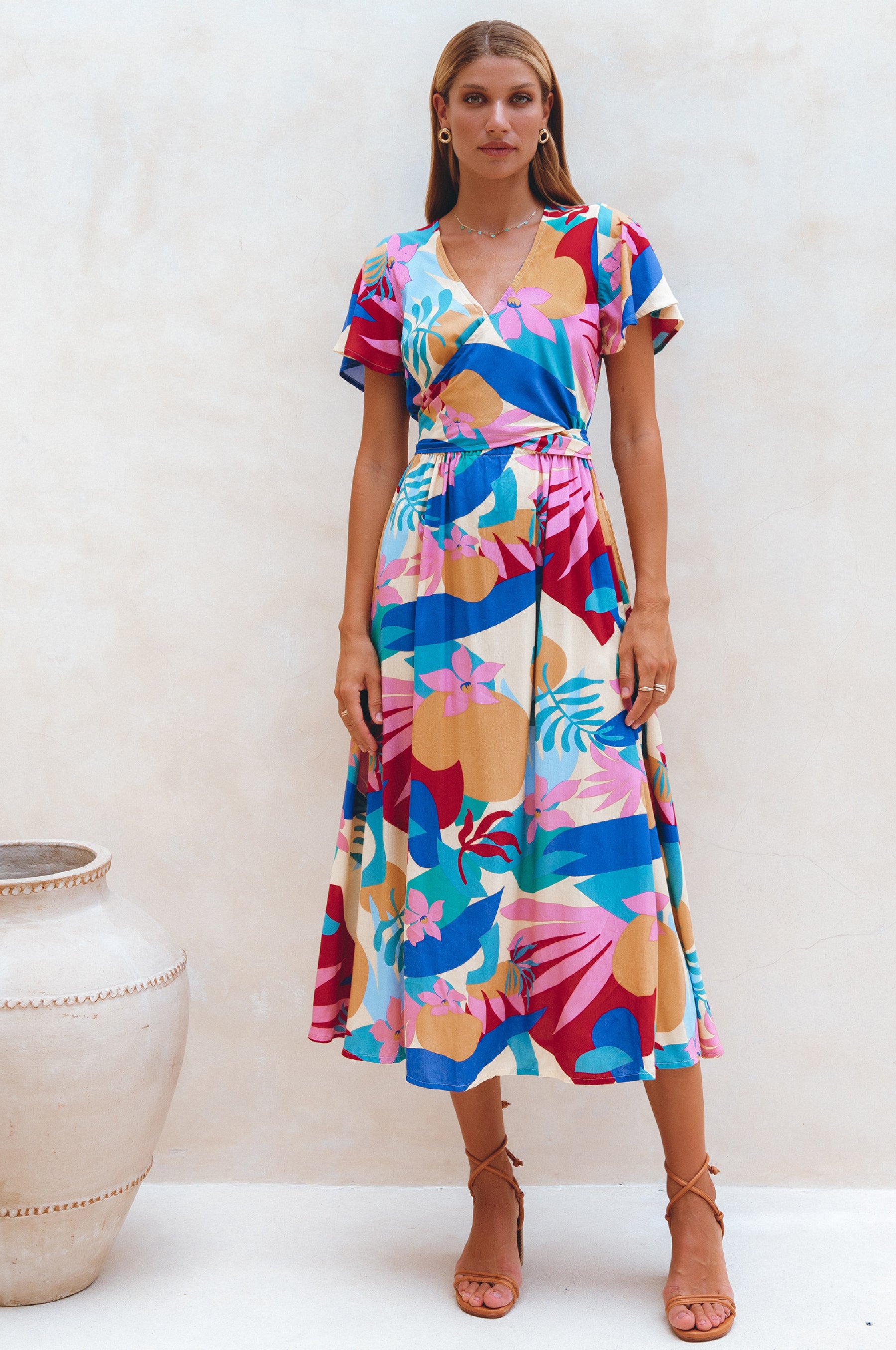 Samara Convertible Midi Dress - Havana