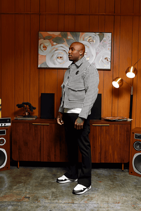 Houndstooth Boxy Fit Jacket