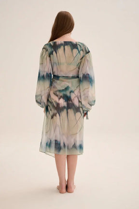KIMONO Dress Print Sage