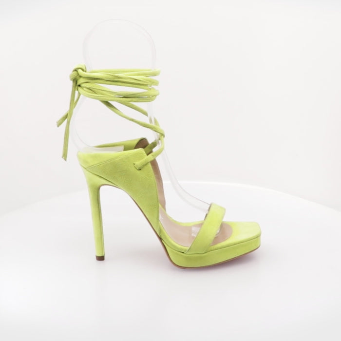 Suede Yellow Strappy Heels Julia