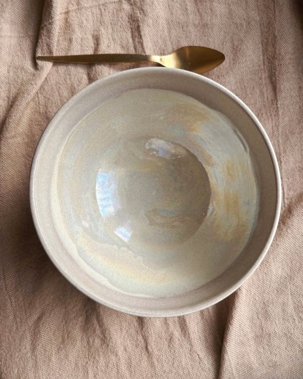 Pearl Oyster Serving/Salad Bowl