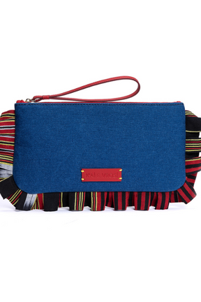 Medi - Denim Clutch Bag