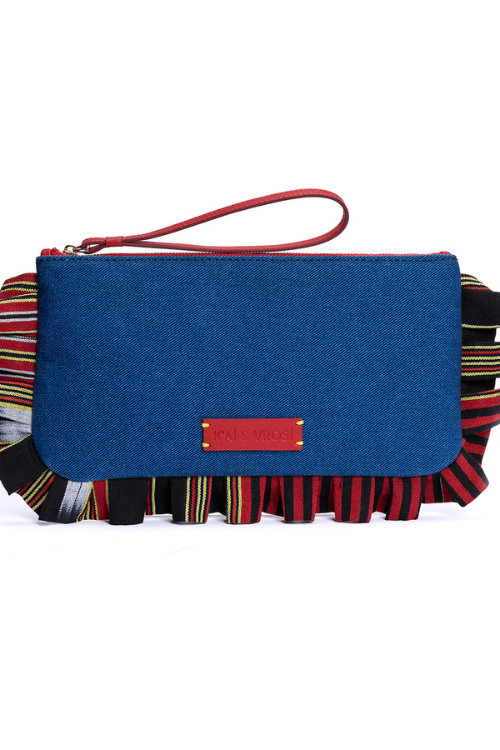 Medi - Denim Clutch Bag