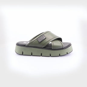 Eco-Friendly Green Cross-Strap Sandals Drake