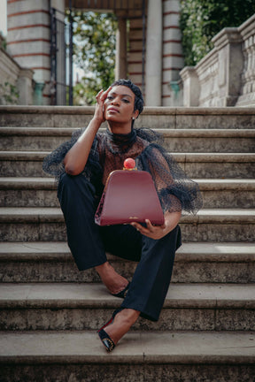 Josephine - Ball Frame Calfskin Leather Bag