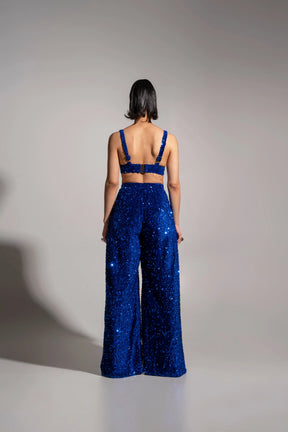 LIZA Sequin Pants in SAPPHIRE