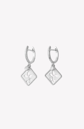 Olive Leaf Hoop Earrings