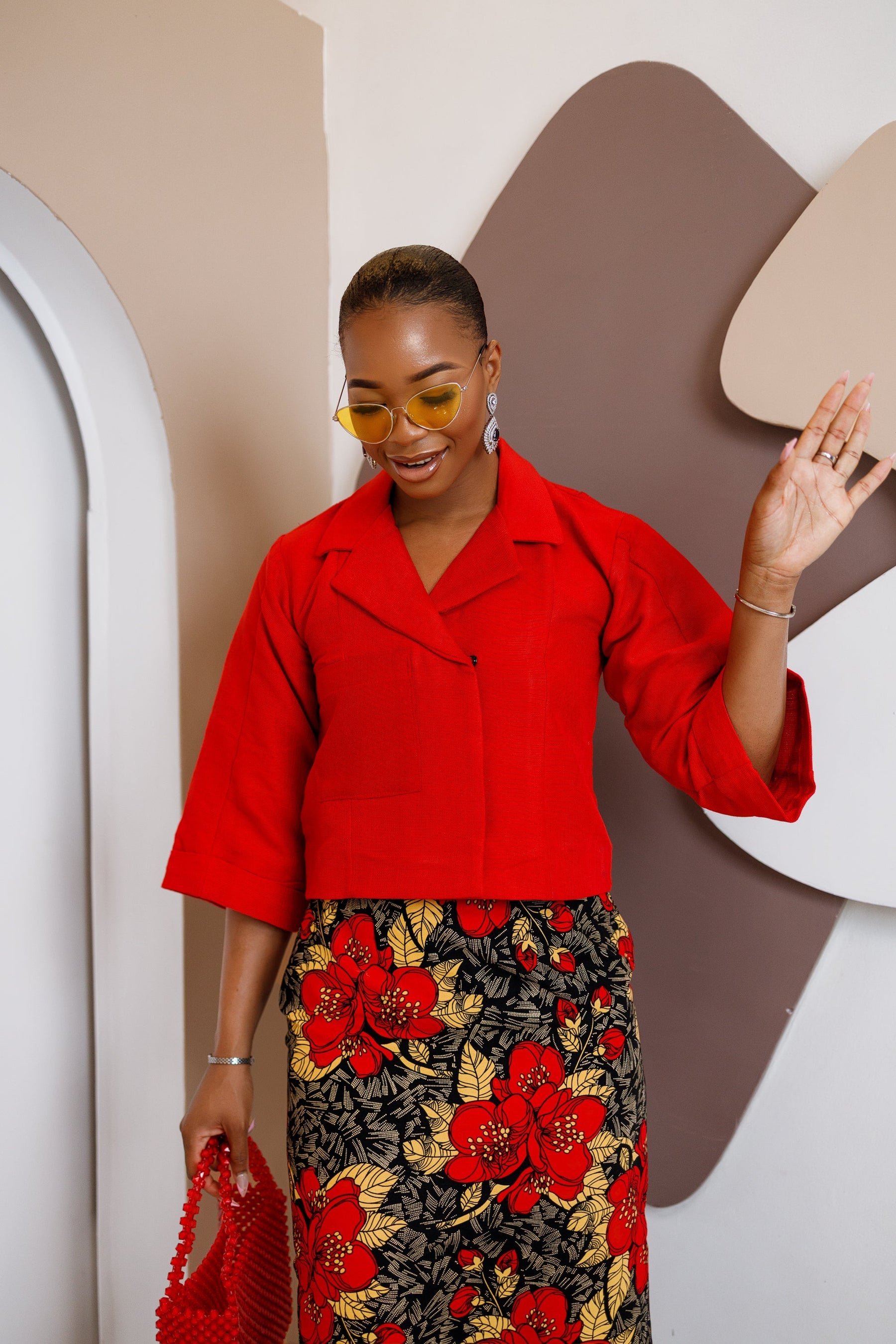 Ndukaaku Cropped Jacket & Skirt Set