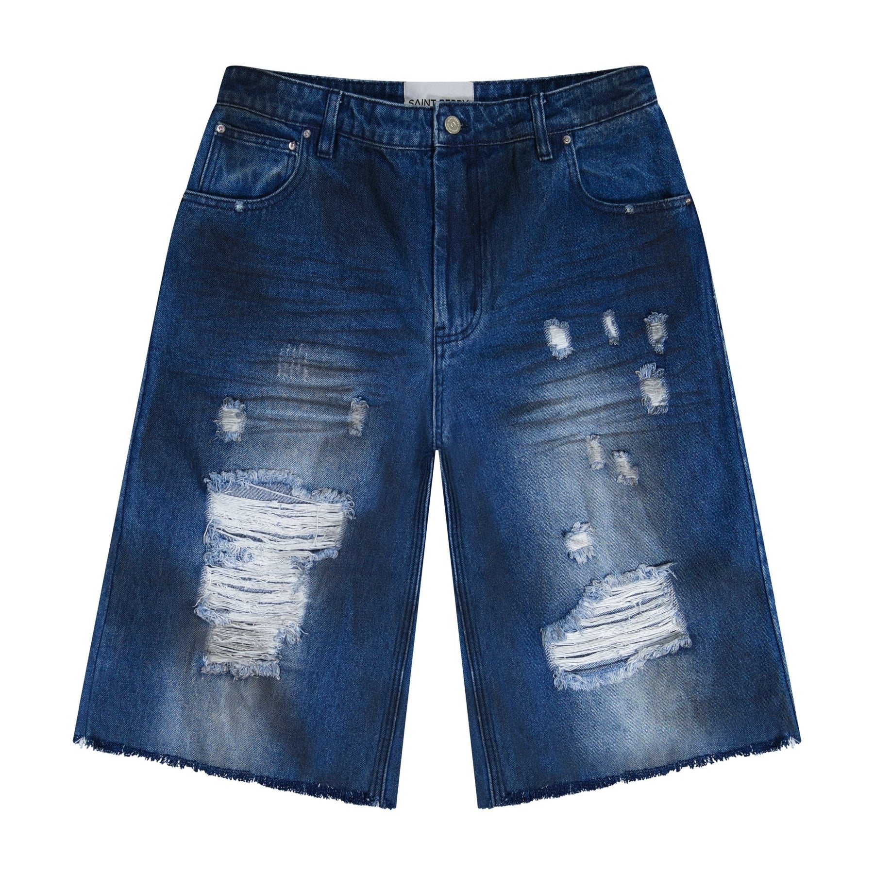 Distressed Effect Demin Shorts