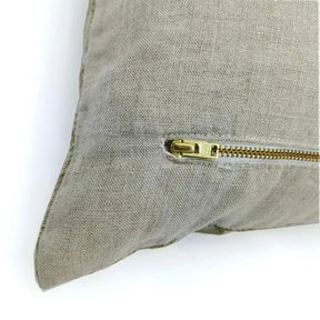 Boho Hanndmade Thick Linen Block Print Cushion Cover - Manikarnika
