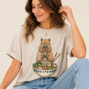 Capybara Ramen Bowl Graphic Tee