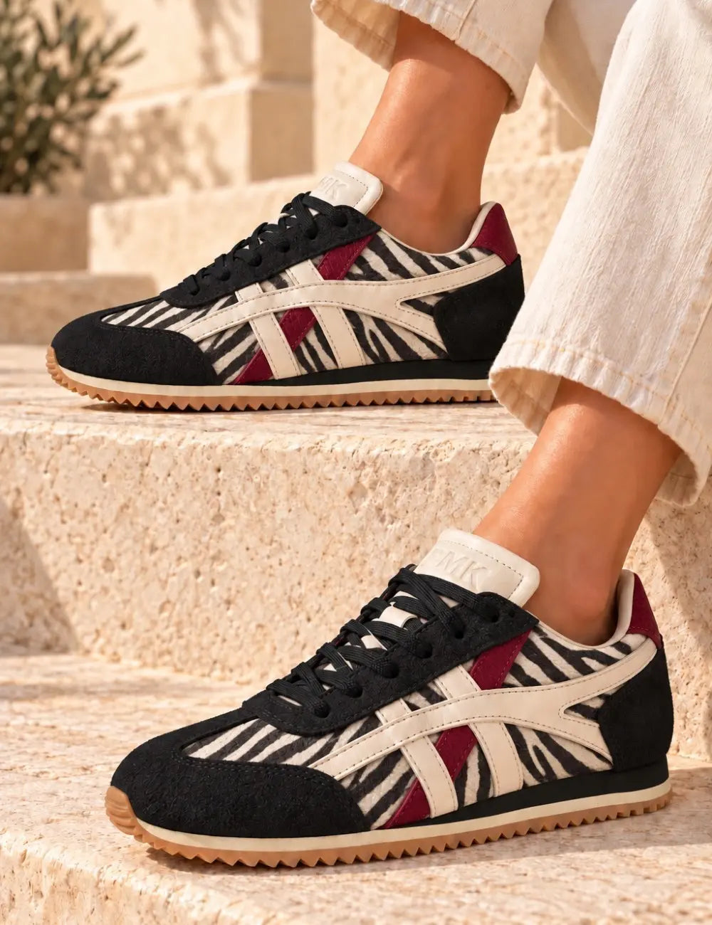 Topasa Black Zebra Suede