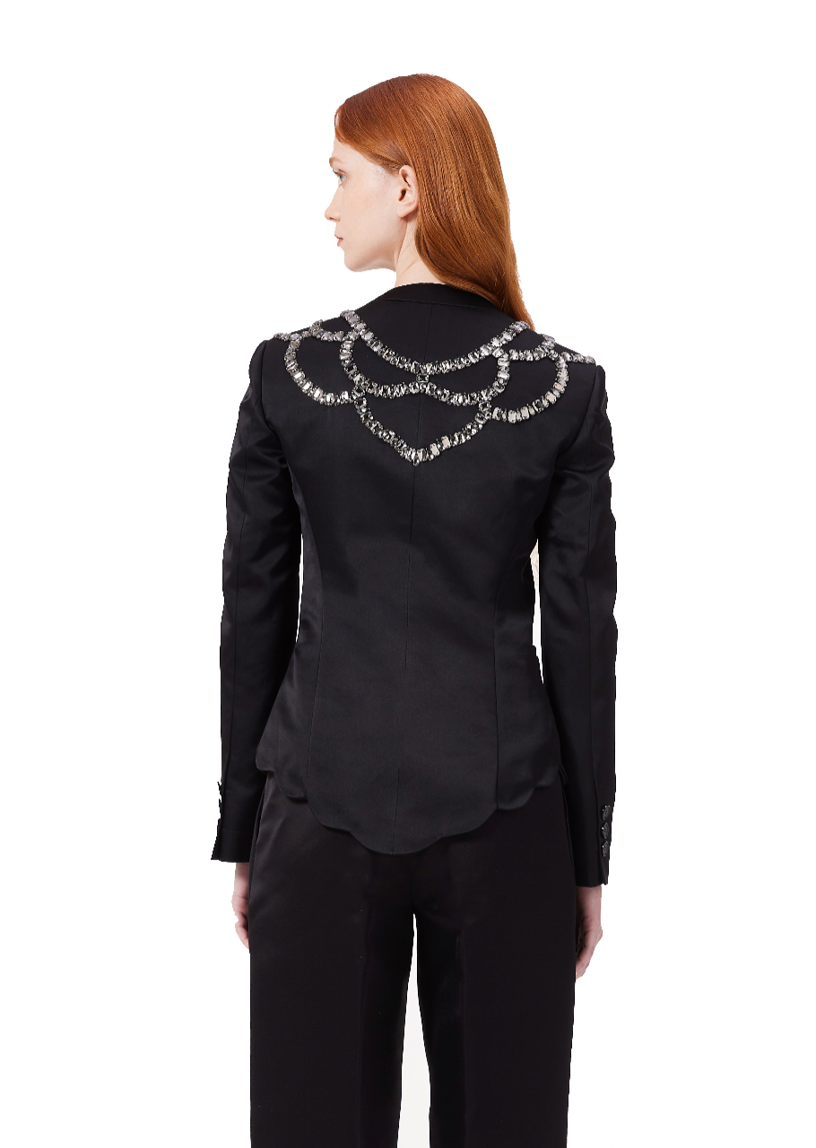 Magnolia Suit in Bejewelled Black