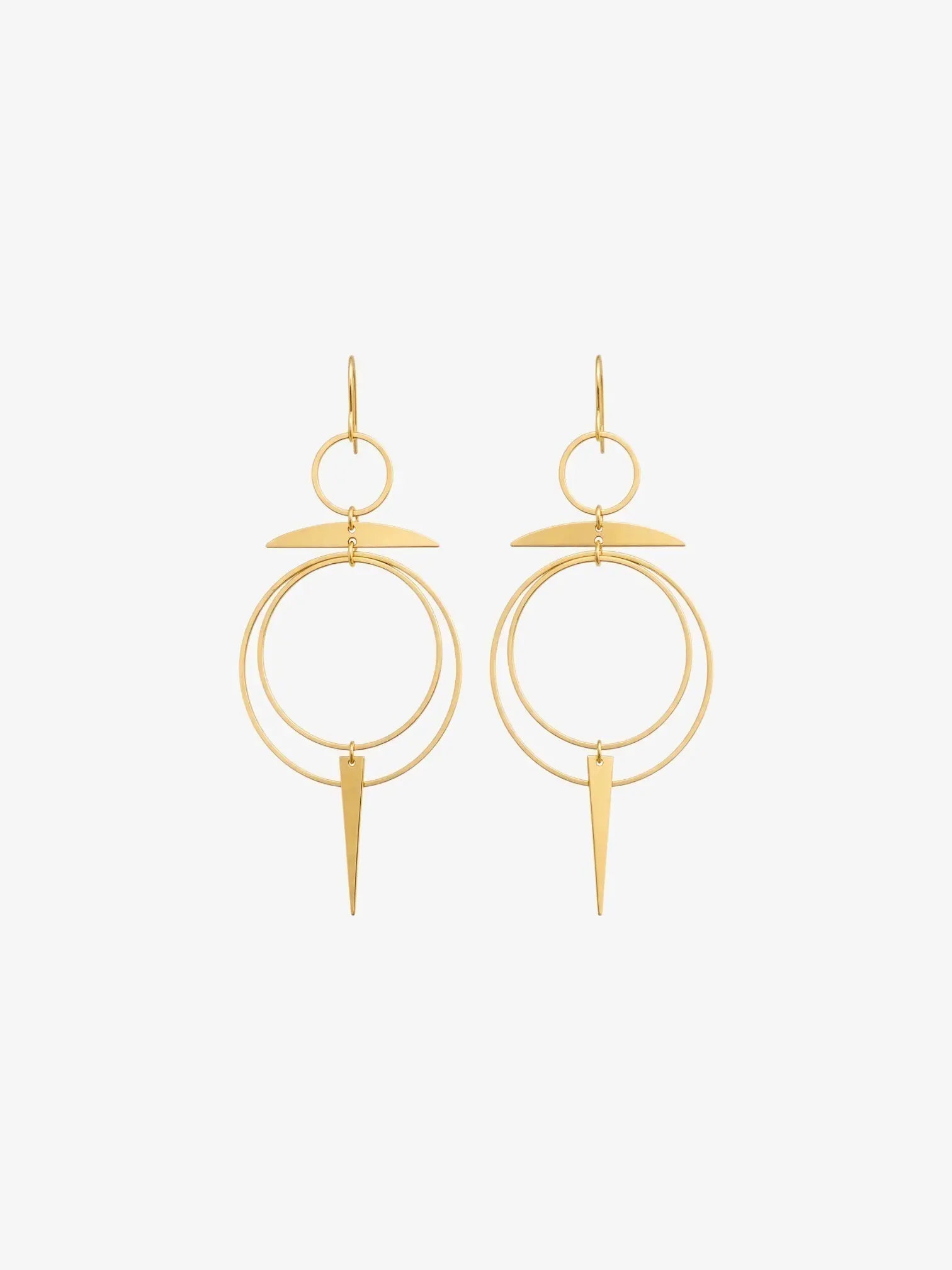 Solstice Brass Chandelier Earrings