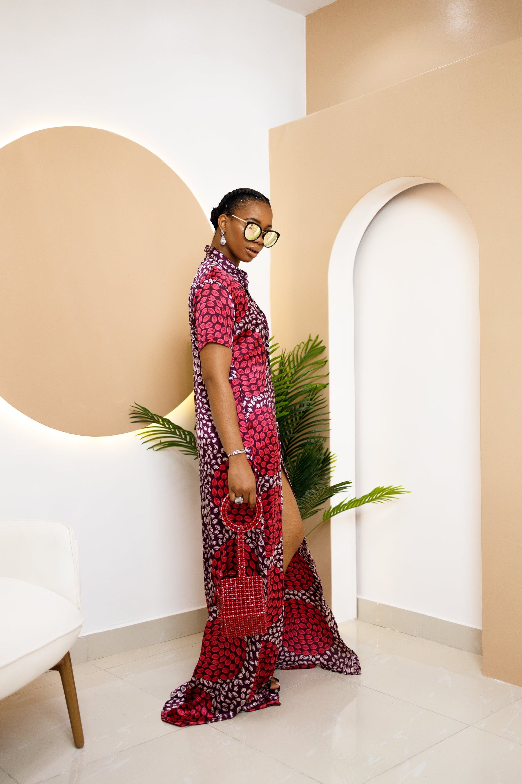 Adanwa Silk Ankara Kaftan