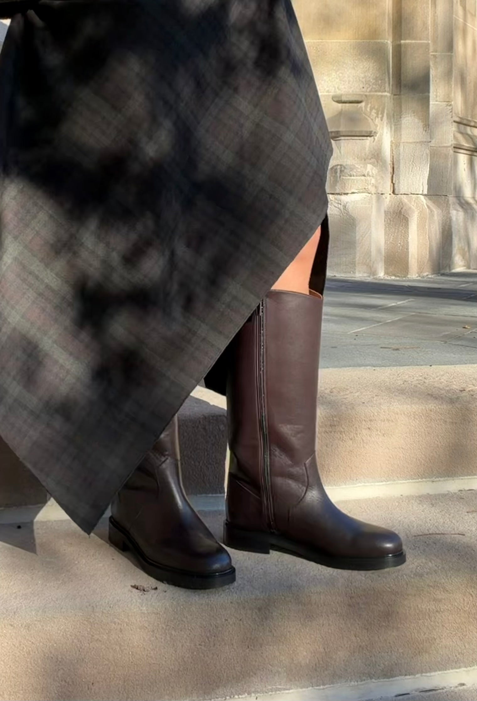 Bergen Riding Boot in Smooth Calf Leather (Wide Calf)