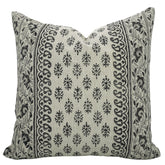 Natural Block Block Print Thick linen -  Flower Butta