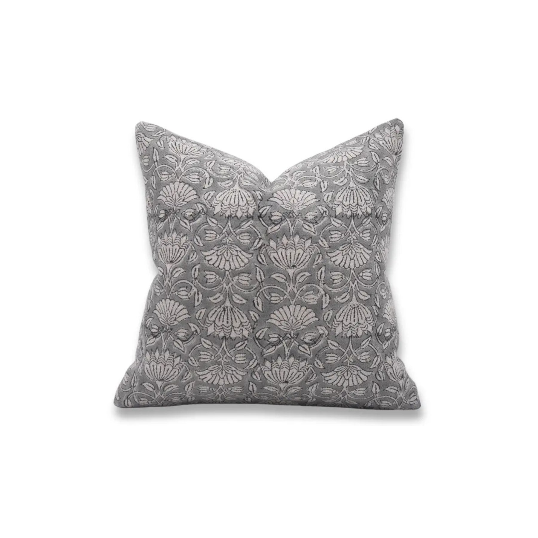 Handmade Block Print Thick Linen Pillow Cover - Ulta Kamal