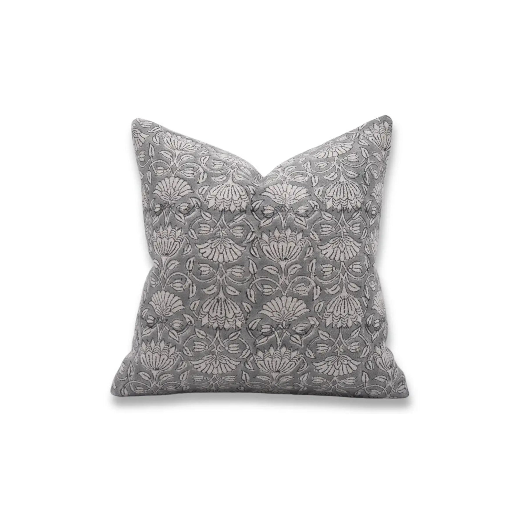 Handmade Block Print Thick Linen Pillow Cover - Ulta Kamal