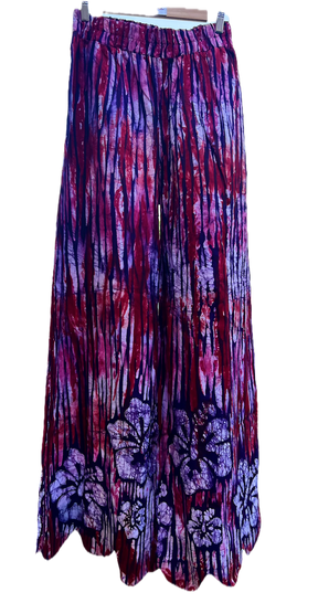 FRIDA, wide-leg batik trousers