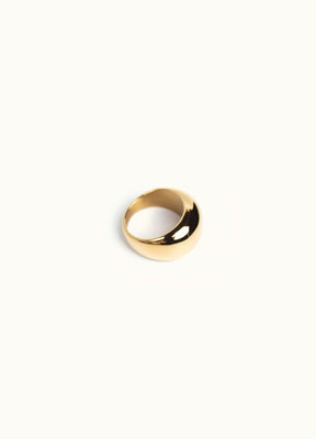 Gold Dome Ring Chunky Statement Ring 18K