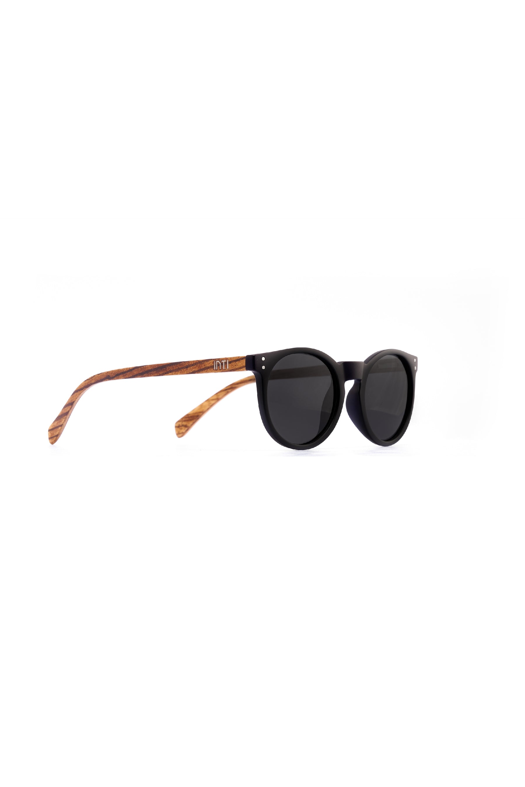 Matte Black Wooden Sunglasses - INTI
